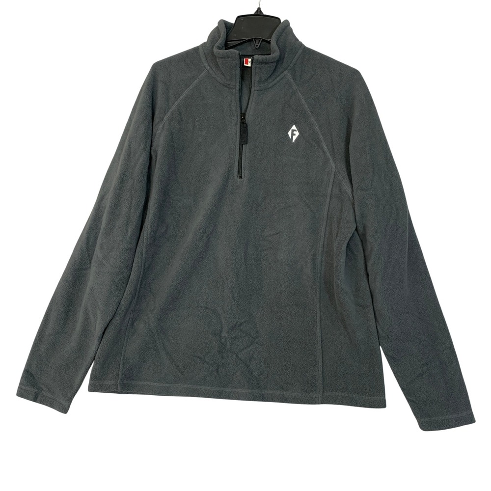 Clique Men's M Gray Quarter Zip Fleece Pullover Polyester